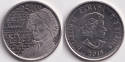 Канада 25 центов 2013 Лора Секорд
