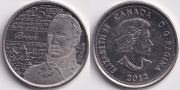 Канада 25 центов 2012 Исаак Брок