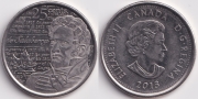 Канада 25 центов 2013 Салаберри