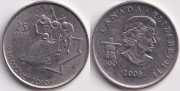 Канада 25 центов 2008 Бобслей
