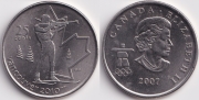 Канада 25 центов 2007 Биатлон