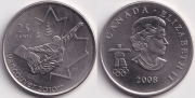 Канада 25 центов 2008 Сноуборд