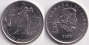 Канада 25 центов 2009 Лыжные гонки