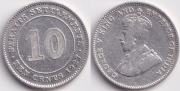 Стрейтс Сетлментс 10 центов 1927