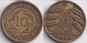 Германия 10 рейхспфеннигов 1930 А