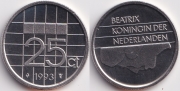 Нидерланды 25 центов 1993 UNC