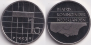 Нидерланды 1 Гульден 1993 UNC