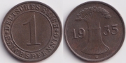 Германия 1 рейхспфенниг 1935 E