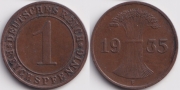 Германия 1 рейхспфенниг 1935 F