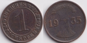 Германия 1 рейхспфенниг 1935 G