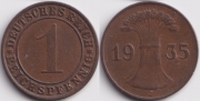 Германия 1 рейхспфенниг 1935 J