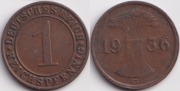 Германия 1 рейхспфенниг 1936 G