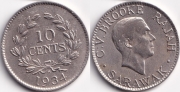 Малайзия Саравак 10 центов 1934