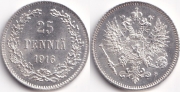 Русская Финляндия 25 пенни 1916