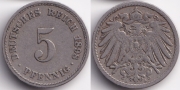 Германия 5 пфеннигов 1898 A