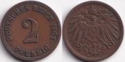 Германия 2 пфеннига 1906 А