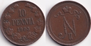 Русская Финляндия 10 пенни 1905