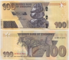 Зимбабве 100 Долларов 2020 Пресс