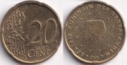 Нидерланды 20 евроцентов 2001