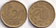 Испания 20 евроцентов 2002