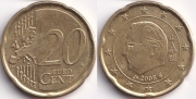 Бельгия 20 евроцентов 2008