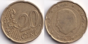 Бельгия 20 евроцентов 2000