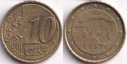 Эстония 10 евроцентов 2011