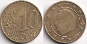 Бельгия 10 евроцентов 2001
