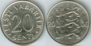 Эстония 20 сенти 2006 UNC