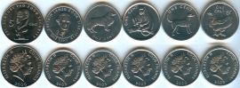 Набор - Острова Кука 6 монет
