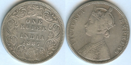 Индия 1 Рупия 1887