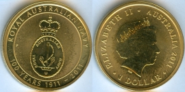 Австралия 1 Доллар 2011 100 лет Австралийскому флоту