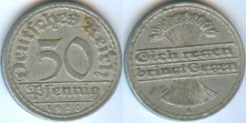 Германия 50 пфеннигов 1920 А
