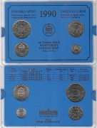 Набор - Швеция 4 монеты 1990 UNC (старая цена 700р)