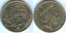 Австралия 20 центов 2007
