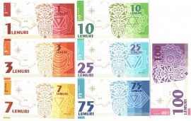 Набор Лемурия 7 банкнот (старая цена 560р)
