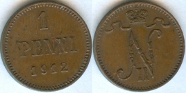 Русская Финляндия 1 пенни 1912