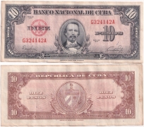 Куба 10 Песо 1949
