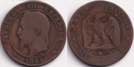 Франция 10 сантимов 1864