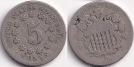США 5 центов 1868-1869