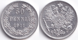Русская Финляндия 50 пенни 1911