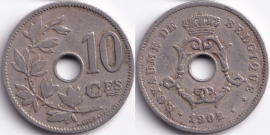 Бельгия 10 сантимов 1902 Belgique