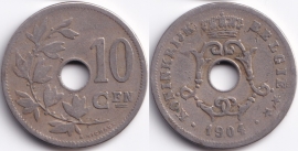 Бельгия 10 сантимов 1904 Belgie