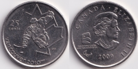 Канада 25 центов 2009 Хоккей на санях