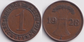 Германия 1 рейхспфенниг 1928 A
