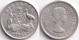 Австралия 6 пенсов 1961