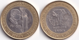 Того 6000 Франков 2003 Президент Гнассингбе Эядема