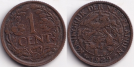 Нидерланды 1 цент 1929