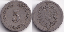 Германия 5 пфеннигов 1876 A