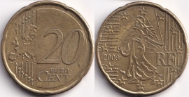 Франция 20 евроцентов 2009